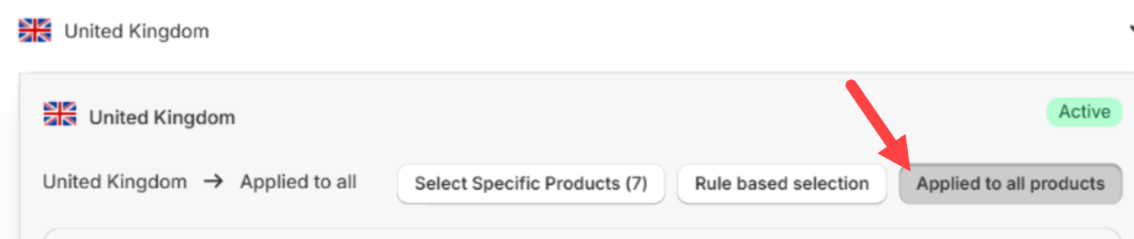 Apply to all products option