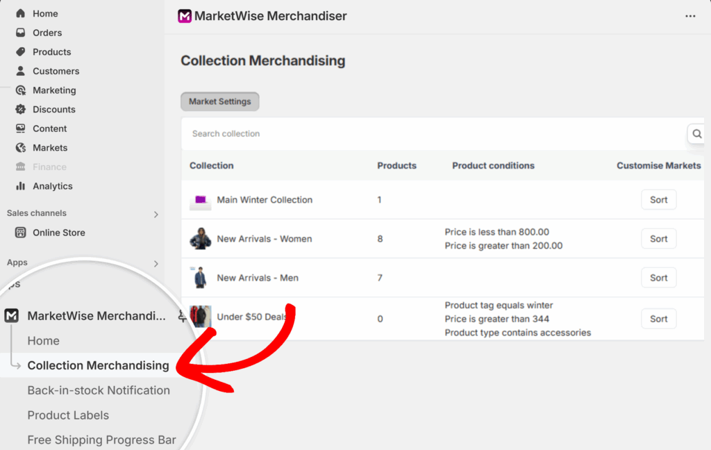 Click Collection Merchandising