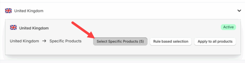 Select specific products